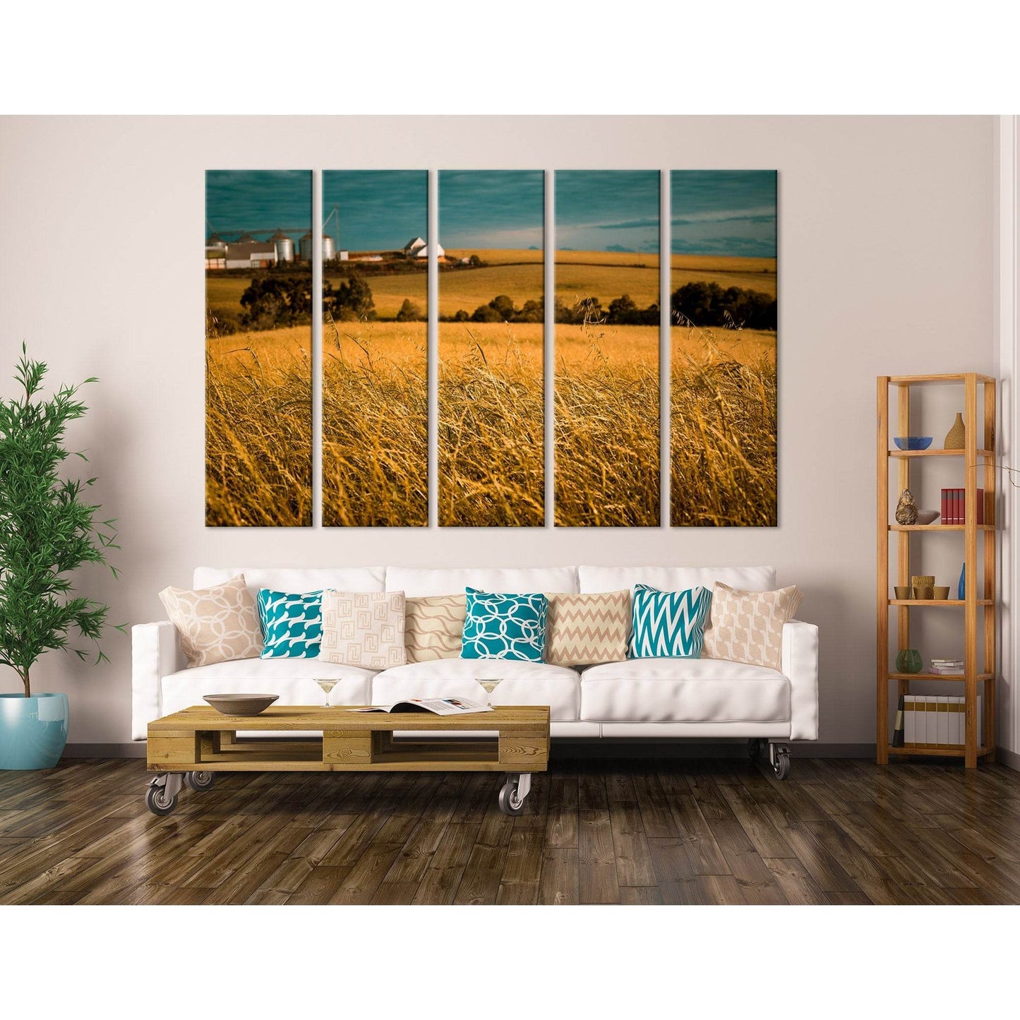 Wheat Field In Overcast Weather №04245 Ready to Hang Canvas PrintCanvas art arrives ready to hang, with hanging accessories included and no additional framing required. Every canvas print is hand-crafted, made on-demand at our workshop and expertly stretc