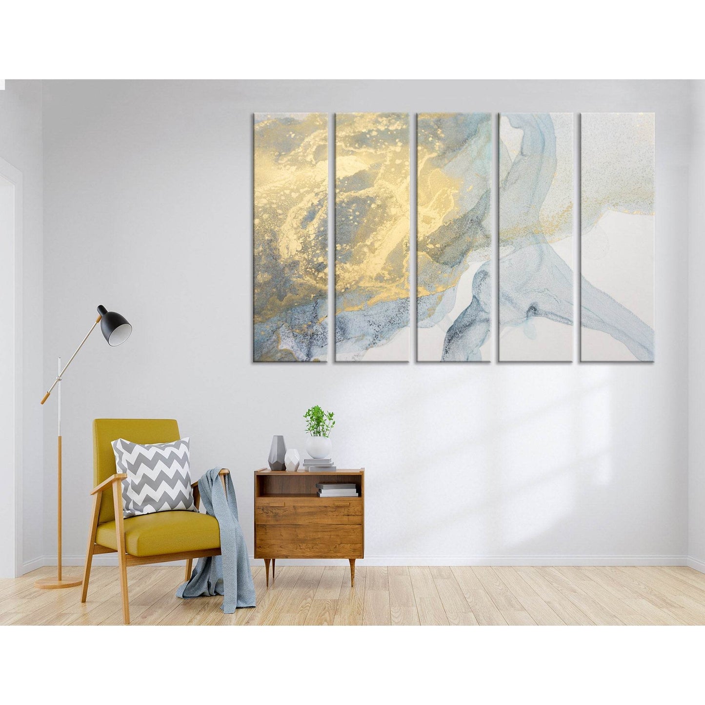 Yellow And Blue Abstract №04398 Ready to Hang Canvas PrintCanvas art arrives ready to hang, with hanging accessories included and no additional framing required. Every canvas print is hand-crafted, made on-demand at our workshop and expertly stretched aro