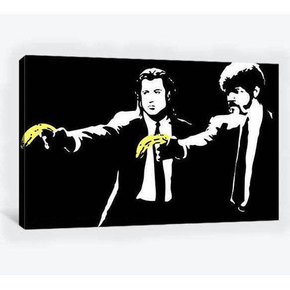 Banksy pulp fiction - Canvas printCanvas art arrives ready to hang, with hanging accessories included and no additional framing required. Every canvas print is hand-crafted, made on-demand at our workshop and expertly stretched around 100% North American