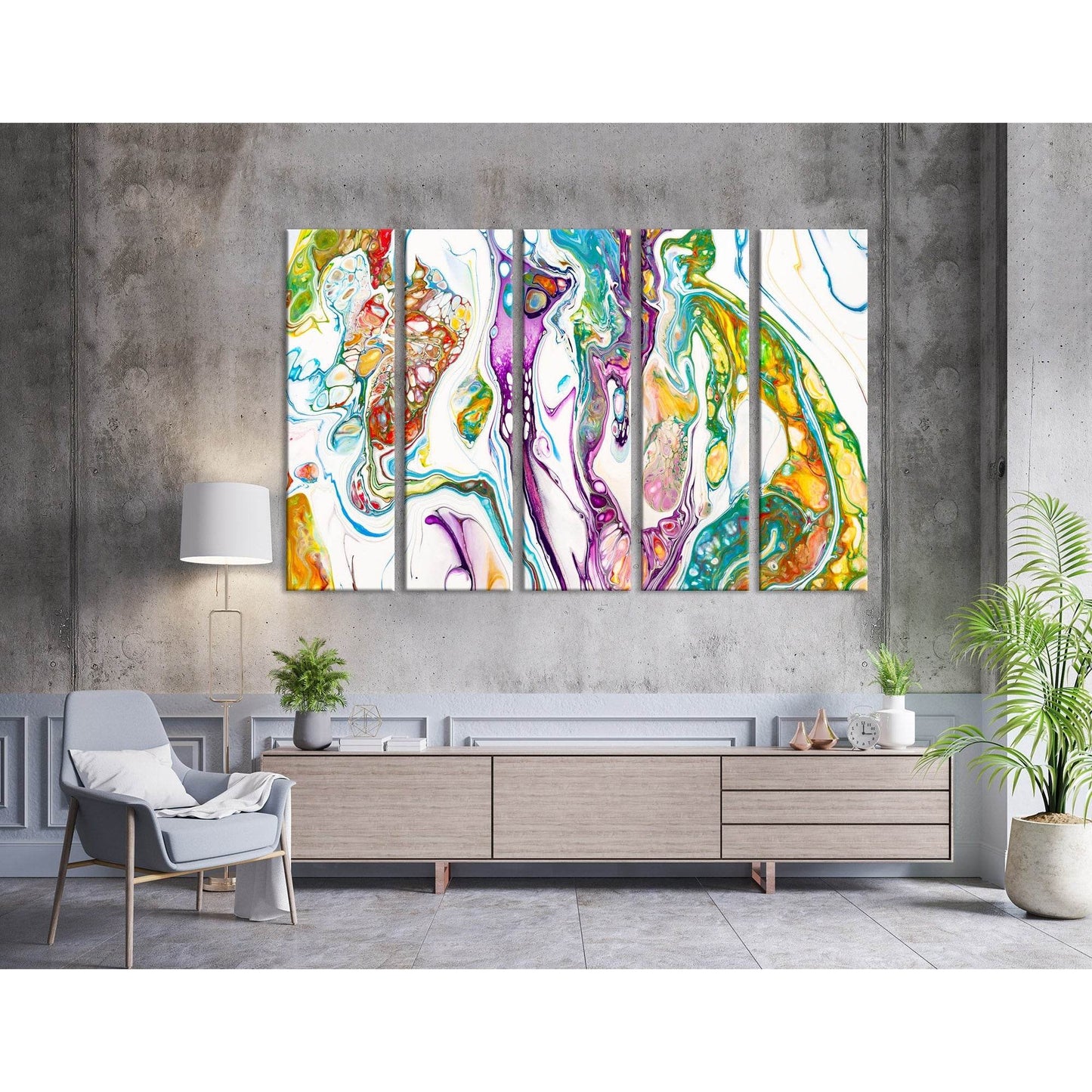 Bright Colorful Abstract №04393 Ready to Hang Canvas PrintCanvas art arrives ready to hang, with hanging accessories included and no additional framing required. Every canvas print is hand-crafted, made on-demand at our workshop and expertly stretched aro