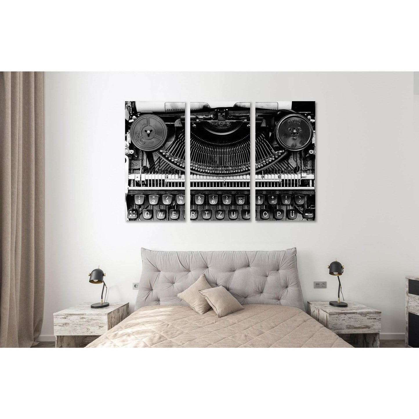Old typewriter №D2847 Ready to Hang Canvas PrintCanvas art arrives ready to hang, with hanging accessories included and no additional framing required. Every canvas print is hand-crafted, made on-demand at our workshop and expertly stretched around 100% N