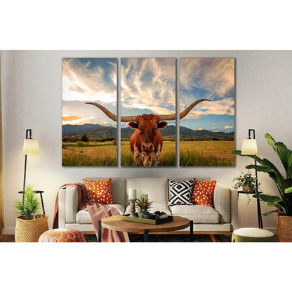 Longhorn Print, Longhorn Texas, Cow Print, Framed Canvas PrintEvery image we print is reviewed by our in-house team, adjusted by hand for the best possible print quality, then expertly transferred to canvas on state-of-the-art printing equipment. Then we