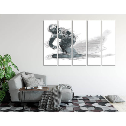 Gray Snowboarder №04436 Ready to Hang Canvas PrintCanvas art arrives ready to hang, with hanging accessories included and no additional framing required. Every canvas print is hand-crafted, made on-demand at our workshop and expertly stretched around 100%