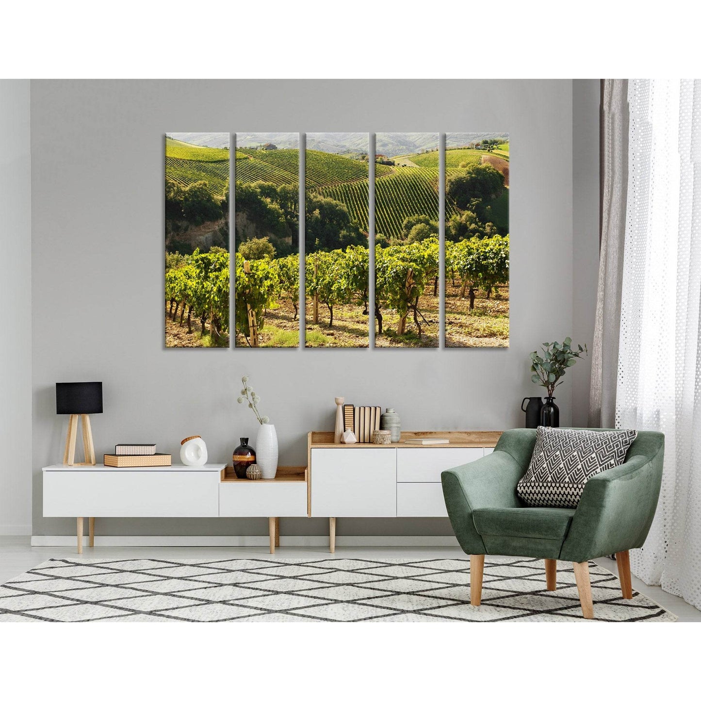 Italian Vineyard №04211 Ready to Hang Canvas PrintCanvas art arrives ready to hang, with hanging accessories included and no additional framing required. Every canvas print is hand-crafted, made on-demand at our workshop and expertly stretched around 100%