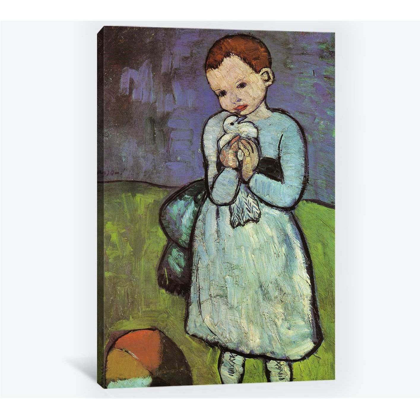 Pablo Picasso, Child holding a dove - Canvas printCanvas art arrives ready to hang, with hanging accessories included and no additional framing required. Every canvas print is hand-crafted, made on-demand at our workshop and expertly stretched around 100%