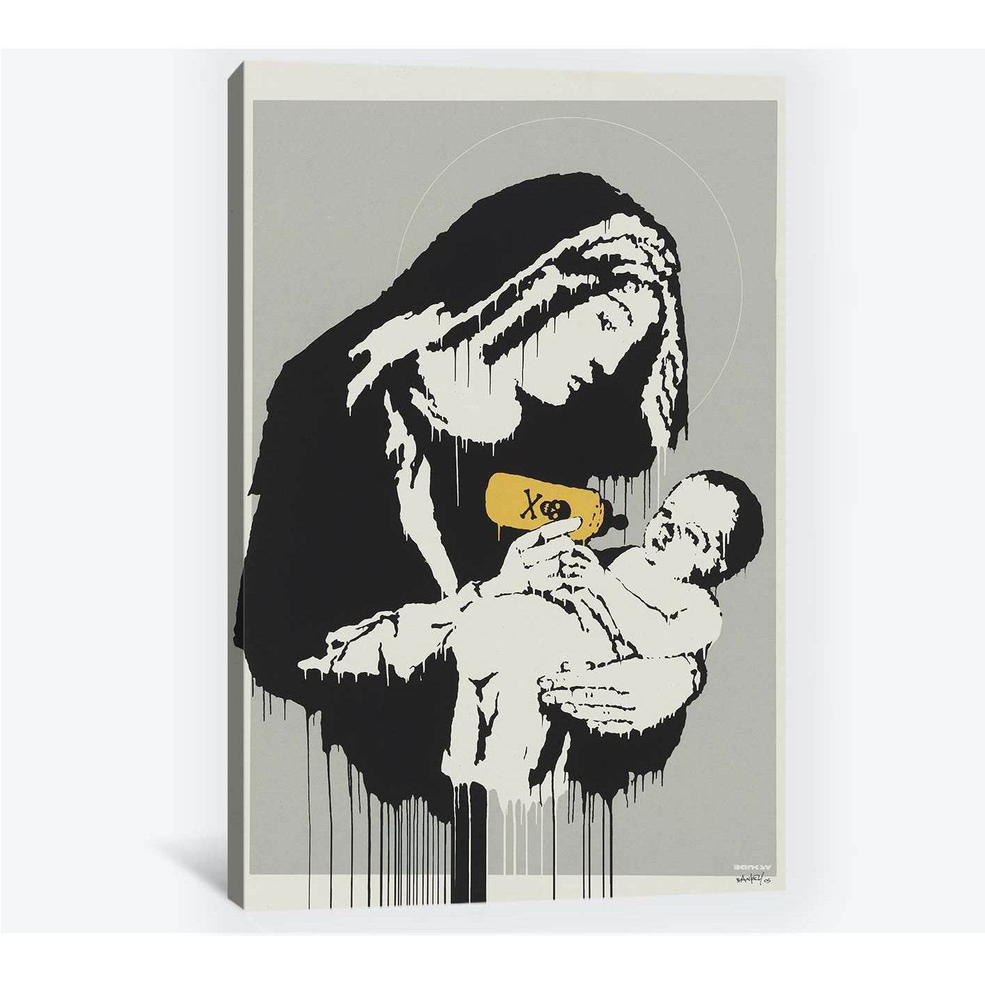 Banksy Virgin - Canvas printCanvas art arrives ready to hang, with hanging accessories included and no additional framing required. Every canvas print is hand-crafted, made on-demand at our workshop and expertly stretched around 100% North American Pine w