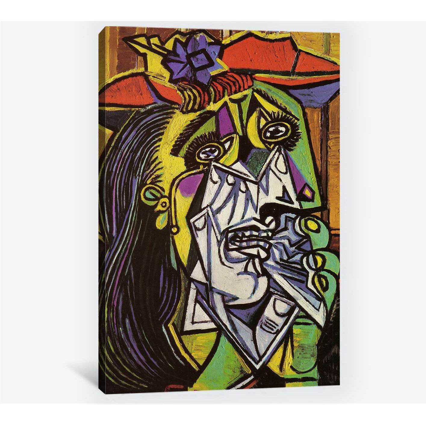 Pablo Picasso, Weeping woman - Canvas printCanvas art arrives ready to hang, with hanging accessories included and no additional framing required. Every canvas print is hand-crafted, made on-demand at our workshop and expertly stretched around 100% North