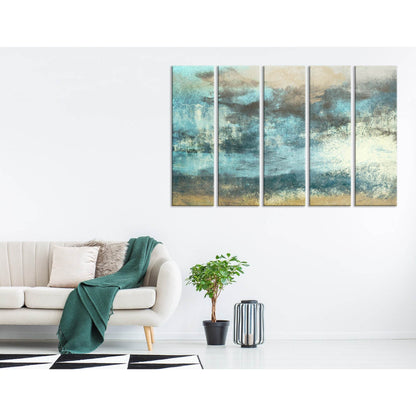 Blue And Beige Abstract №04374 Ready to Hang Canvas PrintCanvas art arrives ready to hang, with hanging accessories included and no additional framing required. Every canvas print is hand-crafted, made on-demand at our workshop and expertly stretched arou