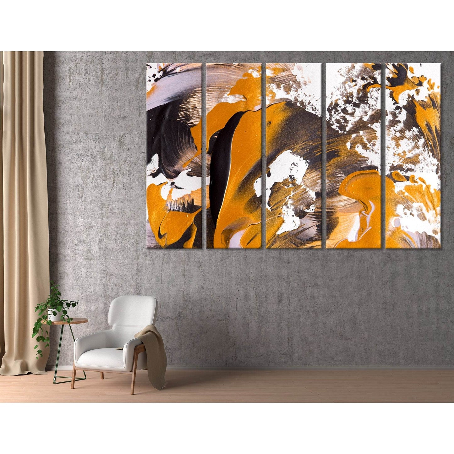 Orange, White And Black Stylish Abstract №04410 Ready to Hang Canvas PrintCanvas art arrives ready to hang, with hanging accessories included and no additional framing required. Every canvas print is hand-crafted, made on-demand at our workshop and expert