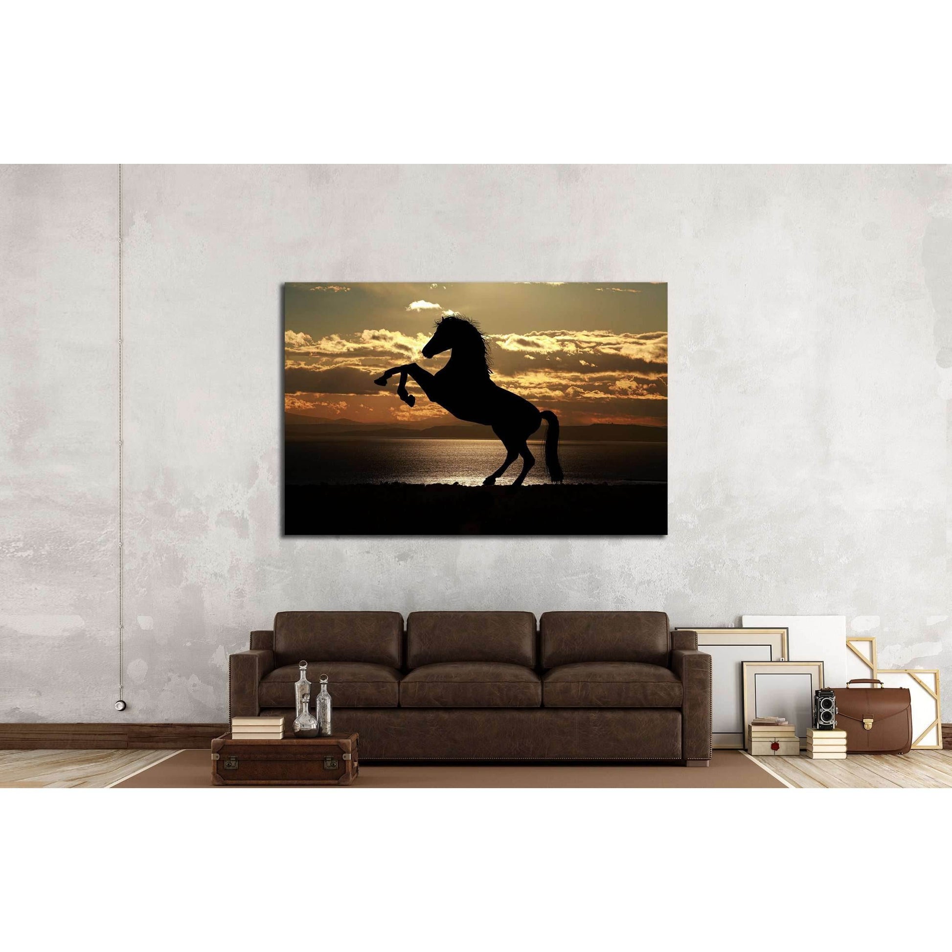 Sunshine and horse wall art №5015Canvas art arrives ready to hang, with hanging accessories included and no additional framing required. Every canvas print is hand-crafted, made on-demand at our workshop and expertly stretched around 100% North American P