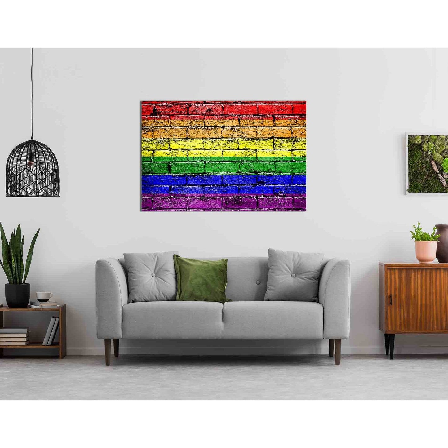 Rainbow flag №2118 Ready to Hang Canvas PrintCanvas art arrives ready to hang, with hanging accessories included and no additional framing required. Every canvas print is hand-crafted, made on-demand at our workshop and expertly stretched around 100% Nort