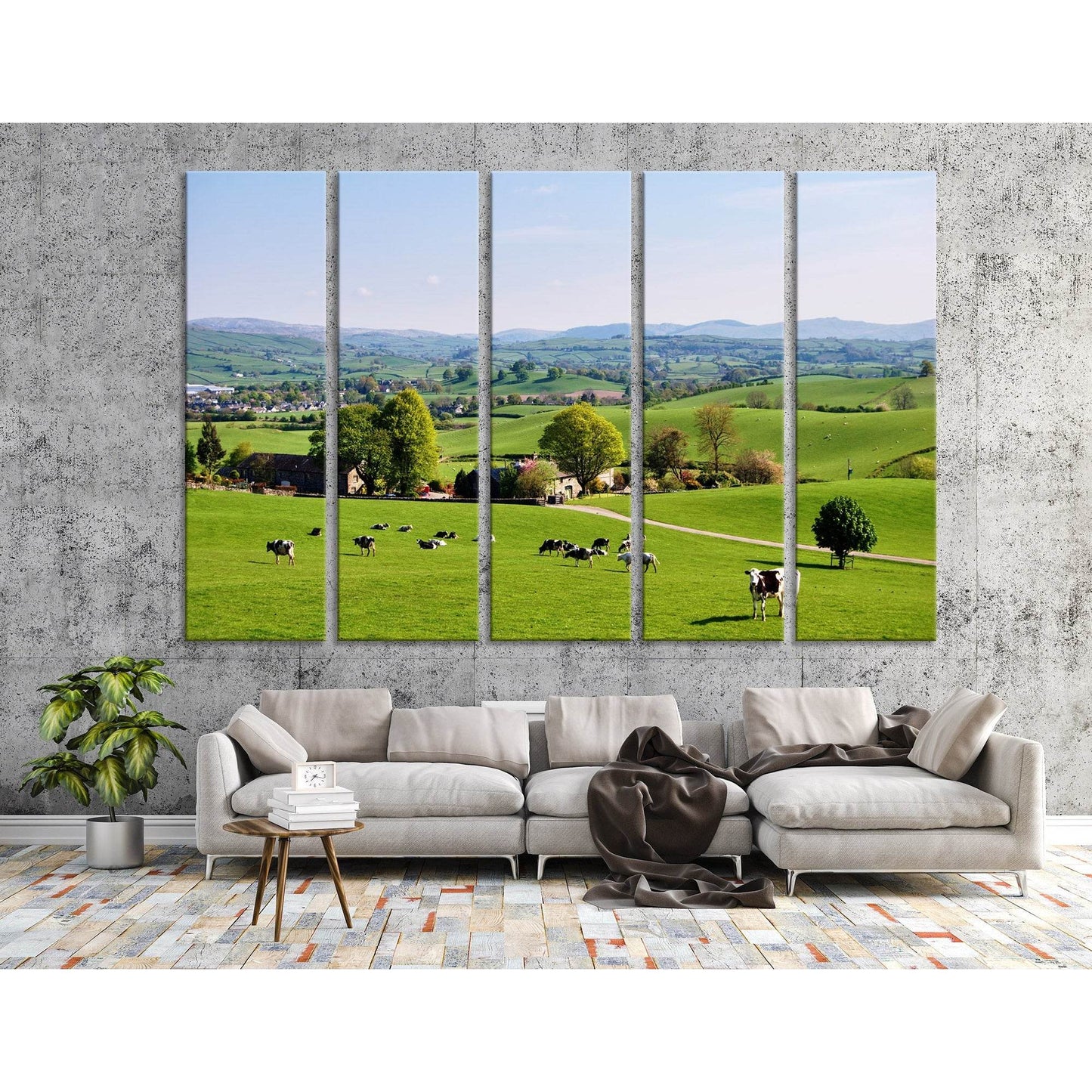 Cows On A Green Lawn In England №04220 Ready to Hang Canvas PrintCanvas art arrives ready to hang, with hanging accessories included and no additional framing required. Every canvas print is hand-crafted, made on-demand at our workshop and expertly stretc