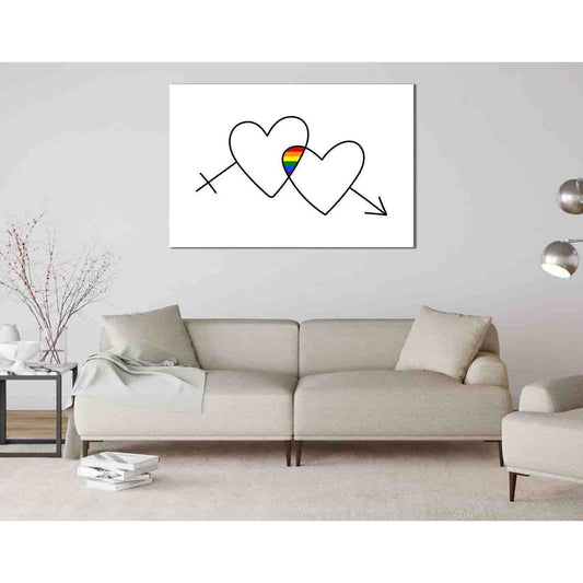 Two hearts №2113 Ready to Hang Canvas PrintCanvas art arrives ready to hang, with hanging accessories included and no additional framing required. Every canvas print is hand-crafted, made on-demand at our workshop and expertly stretched around 100% North