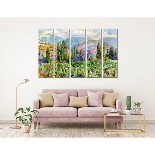 Landscape With Vineyard №04218 Ready to Hang Canvas PrintCanvas art arrives ready to hang, with hanging accessories included and no additional framing required. Every canvas print is hand-crafted, made on-demand at our workshop and expertly stretched arou