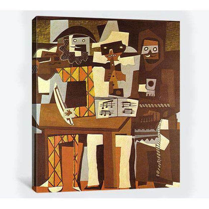 Pablo Picasso, Three Musicians - Canvas printCanvas art arrives ready to hang, with hanging accessories included and no additional framing required. Every canvas print is hand-crafted, made on-demand at our workshop and expertly stretched around 100% Nort