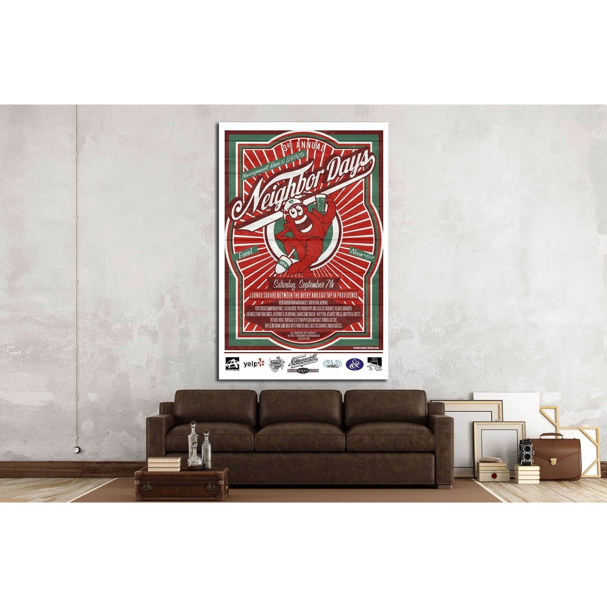 2013 neighbor days poster №3429 Ready to Hang Canvas Print - Zellart Canvas Prints 000Negative, ALL_Products, s-3429