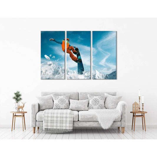 Snowboarder Riding In The Mountains On A Sunny Day №04435 Ready to Hang Canvas PrintCanvas art arrives ready to hang, with hanging accessories included and no additional framing required. Every canvas print is hand-crafted, made on-demand at our workshop