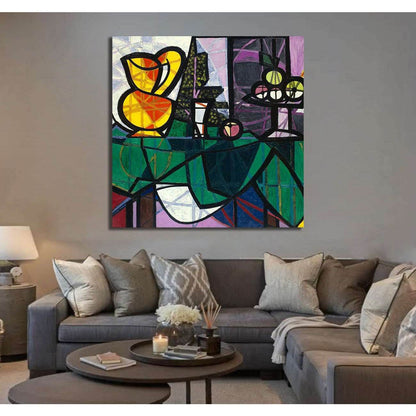 Pablo Picasso, Boccale e fruiteria - Ready to Hang Canvas PrintCanvas art arrives ready to hang, with hanging accessories included and no additional framing required. Every canvas print is hand-crafted, made on-demand at our workshop and expertly stretche