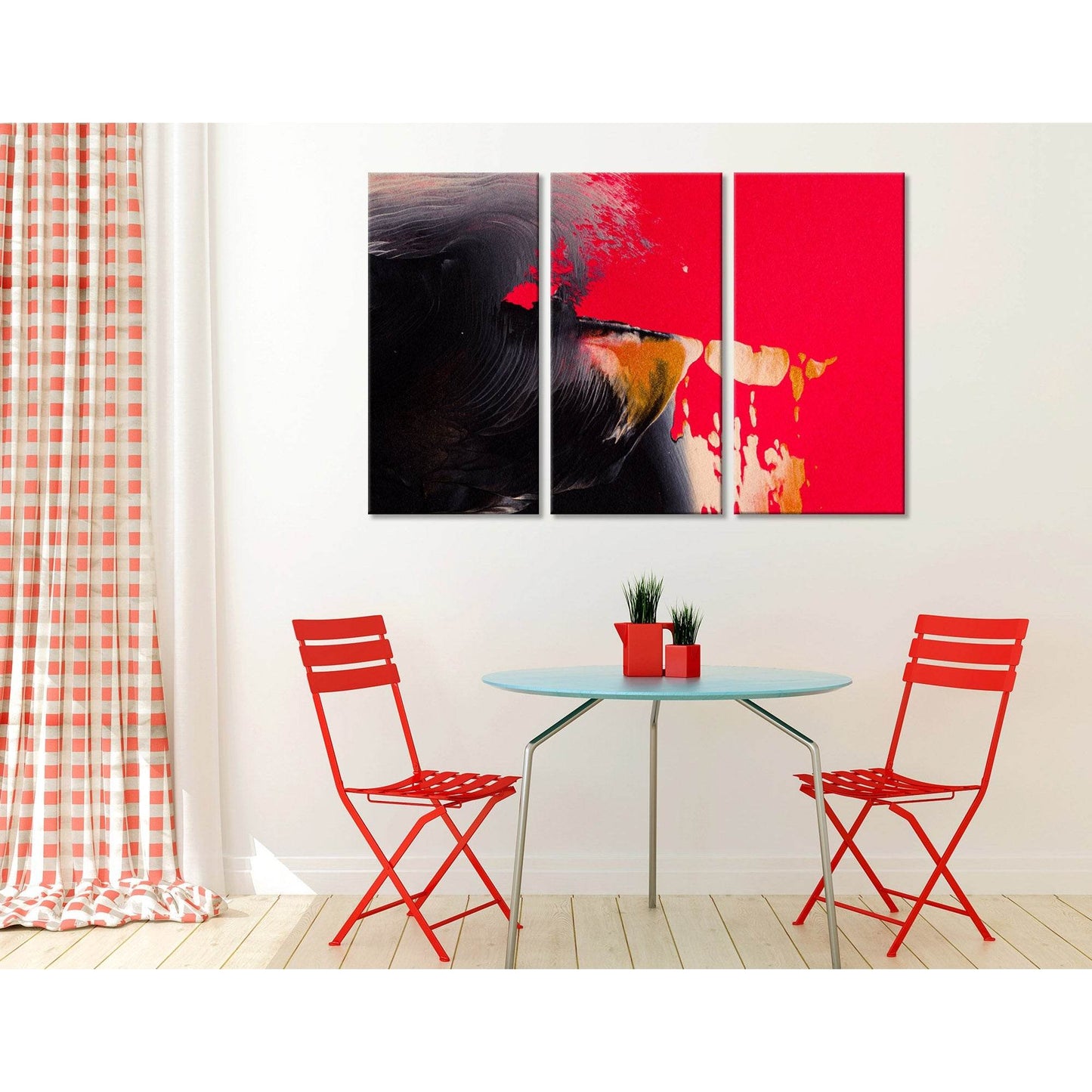 Bright Crimson And Black Fashionable Abstract №04407 Ready to Hang Canvas PrintCanvas art arrives ready to hang, with hanging accessories included and no additional framing required. Every canvas print is hand-crafted, made on-demand at our workshop and e