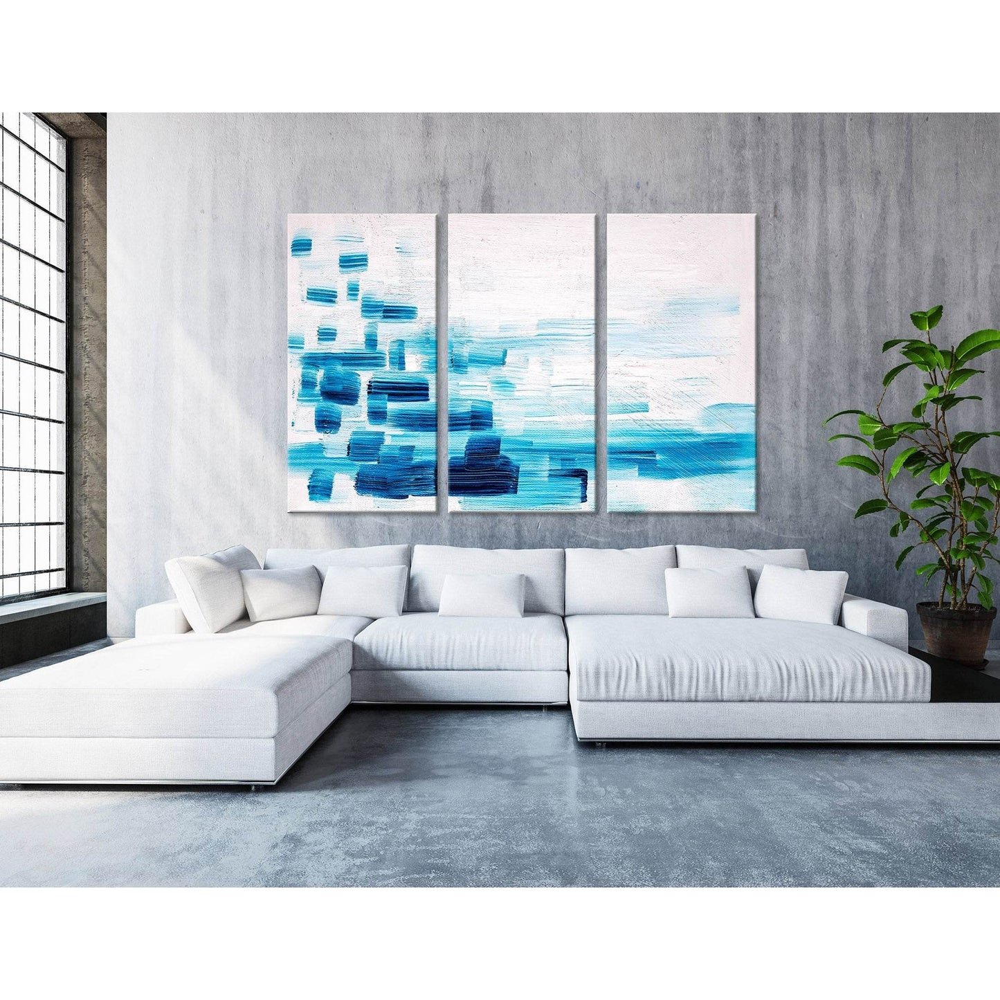Blue Sea Waves Abstract №04260 Ready to Hang Canvas PrintCanvas art arrives ready to hang, with hanging accessories included and no additional framing required. Every canvas print is hand-crafted, made on-demand at our workshop and expertly stretched arou