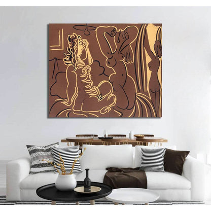 Pablo Picasso, Three women - Canvas printCanvas art arrives ready to hang, with hanging accessories included and no additional framing required. Every canvas print is hand-crafted, made on-demand at our workshop and expertly stretched around 100% North Am