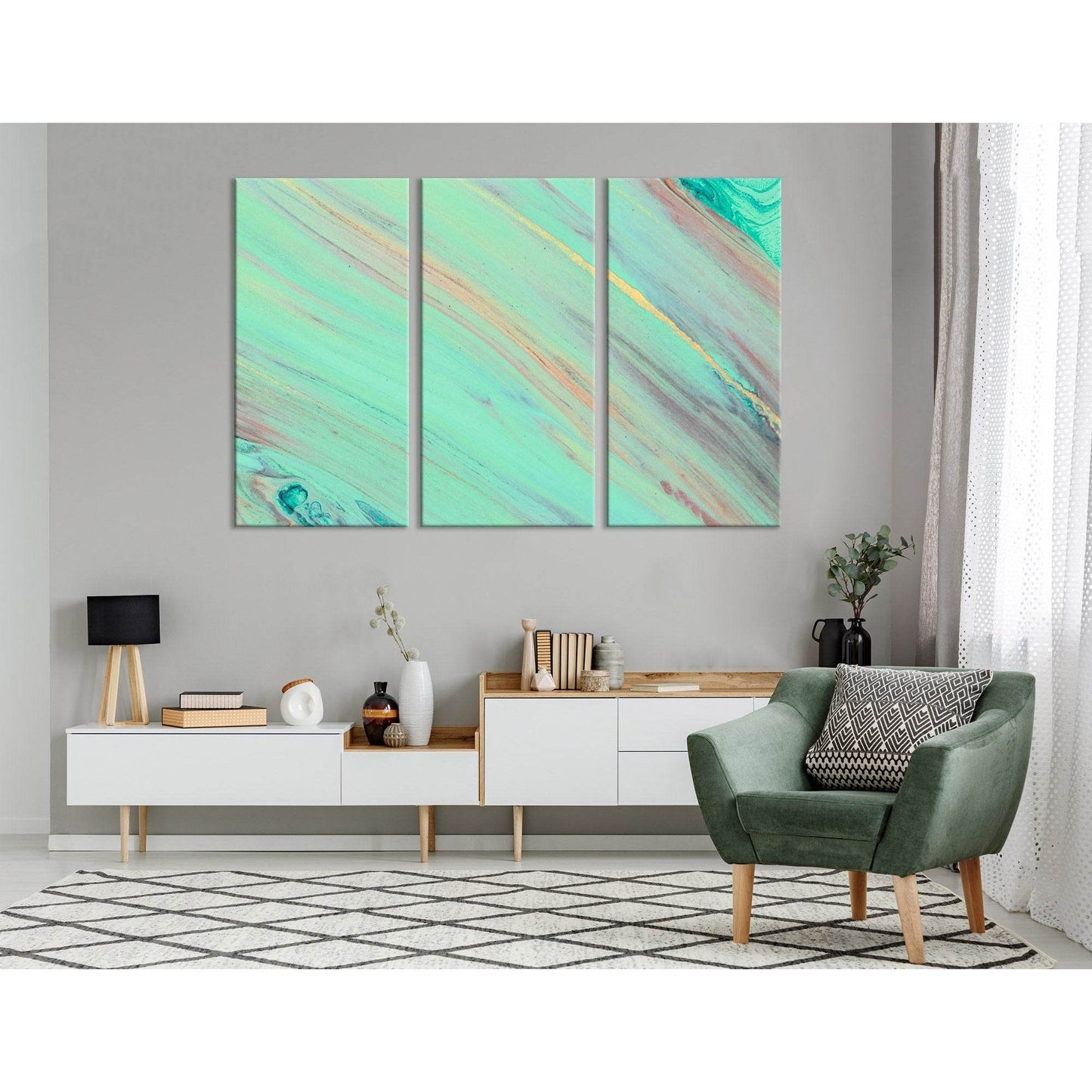 Aquamarine Abstract №04303 Ready to Hang Canvas PrintCanvas art arrives ready to hang, with hanging accessories included and no additional framing required. Every canvas print is hand-crafted, made on-demand at our workshop and expertly stretched around 1