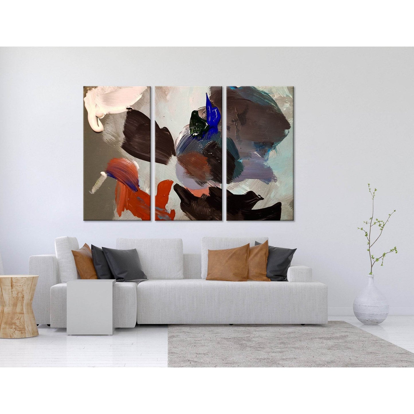 Brown, Red, Gray Abstract №04261 Ready to Hang Canvas PrintCanvas art arrives ready to hang, with hanging accessories included and no additional framing required. Every canvas print is hand-crafted, made on-demand at our workshop and expertly stretched ar