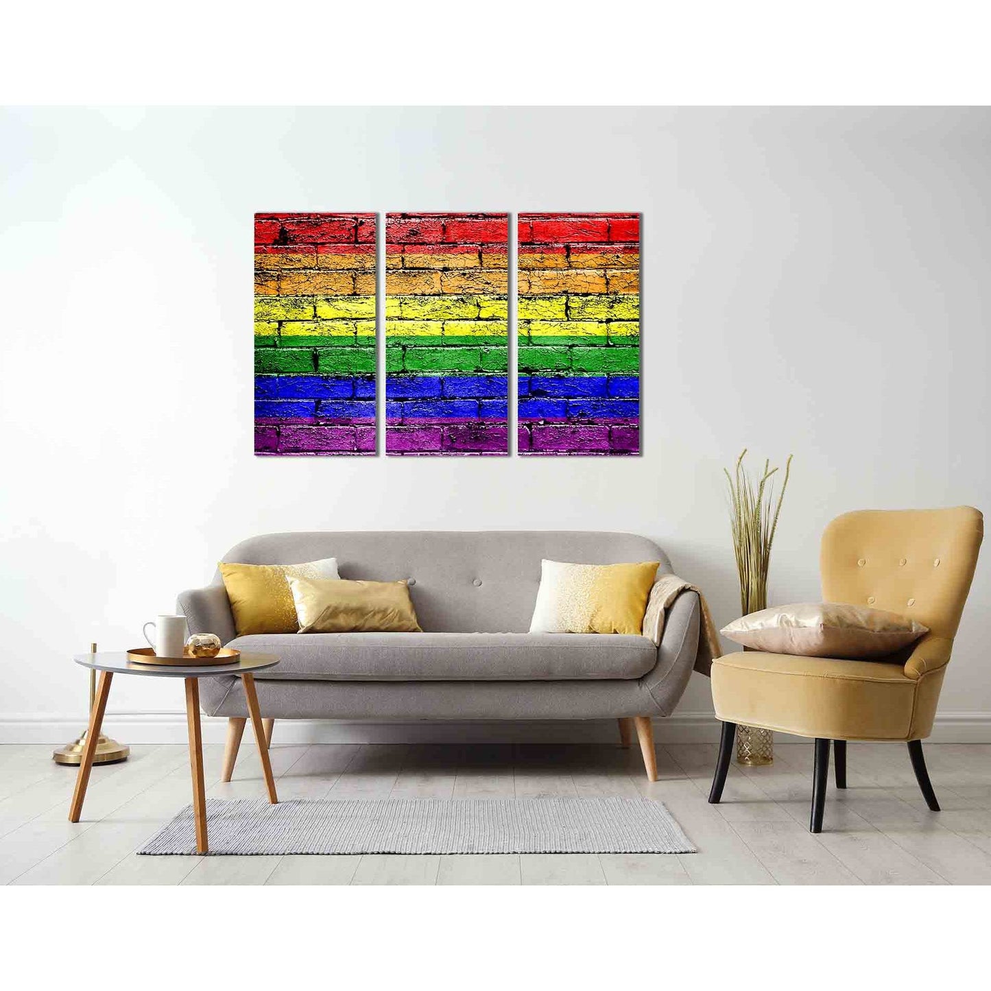 Rainbow flag №2118 Ready to Hang Canvas PrintCanvas art arrives ready to hang, with hanging accessories included and no additional framing required. Every canvas print is hand-crafted, made on-demand at our workshop and expertly stretched around 100% Nort