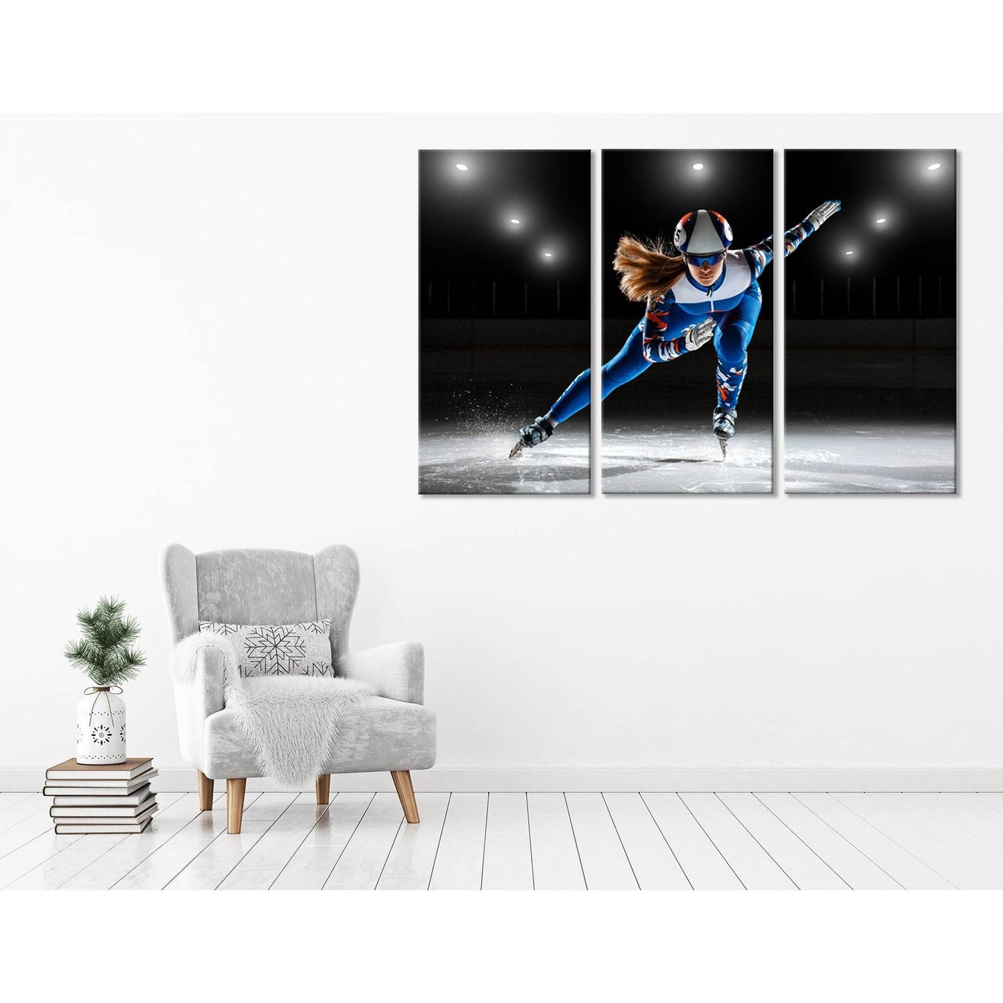 Ice Skating Girl, Winter Sport №04443 Ready to Hang Canvas PrintCanvas art arrives ready to hang, with hanging accessories included and no additional framing required. Every canvas print is hand-crafted, made on-demand at our workshop and expertly stretch