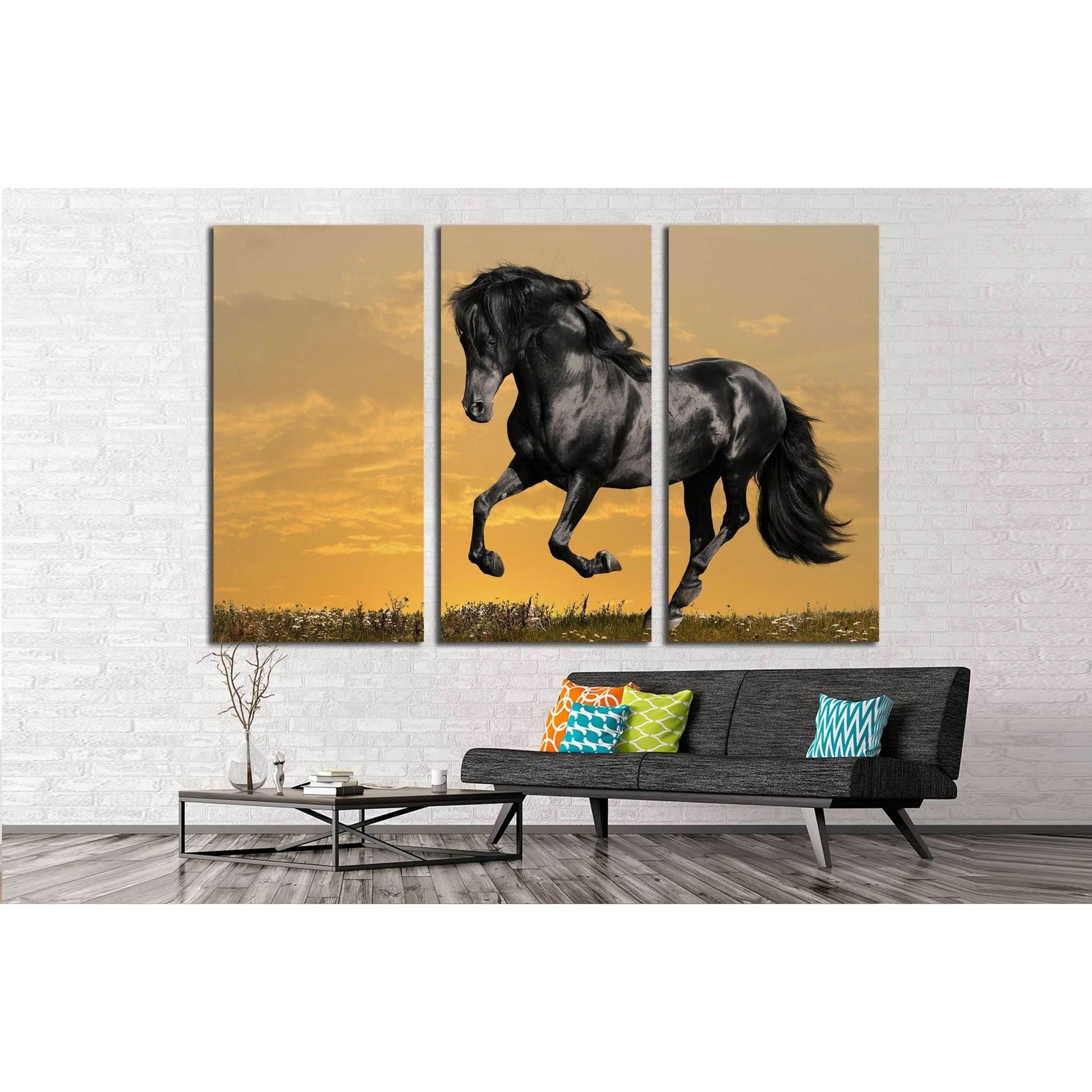 Horse home decor №5001Canvas art arrives ready to hang, with hanging accessories included and no additional framing required. Every canvas print is hand-crafted, made on-demand at our workshop and expertly stretched around 100% North American Pine wood st
