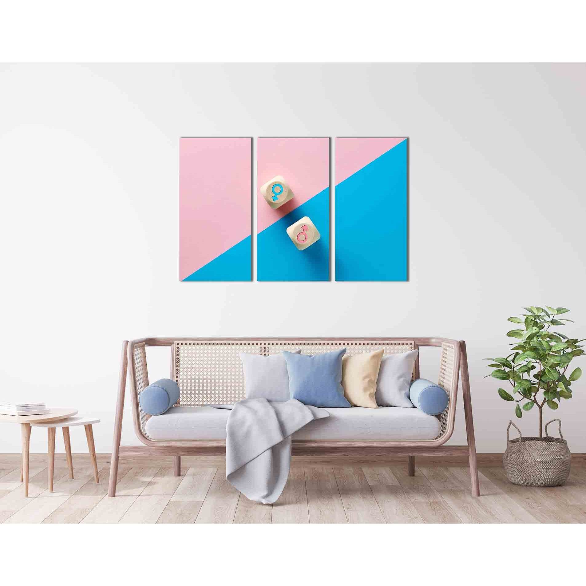 Male and female cubes №2108 Ready to Hang Canvas PrintCanvas art arrives ready to hang, with hanging accessories included and no additional framing required. Every canvas print is hand-crafted, made on-demand at our workshop and expertly stretched around