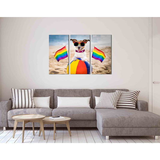 Gay dog resting and relaxing №2162 Ready to Hang Canvas PrintCanvas art arrives ready to hang, with hanging accessories included and no additional framing required. Every canvas print is hand-crafted, made on-demand at our workshop and expertly stretched