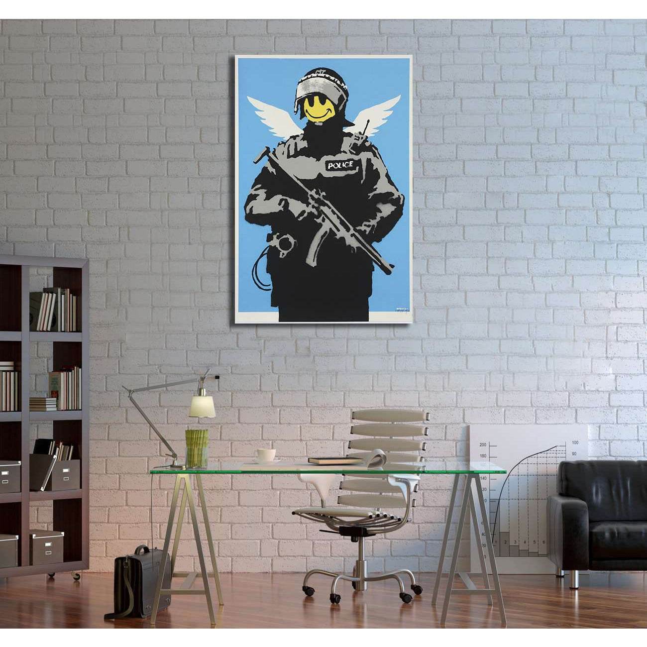 Banksy smile - Canvas printCanvas art arrives ready to hang, with hanging accessories included and no additional framing required. Every canvas print is hand-crafted, made on-demand at our workshop and expertly stretched around 100% North American Pine wo