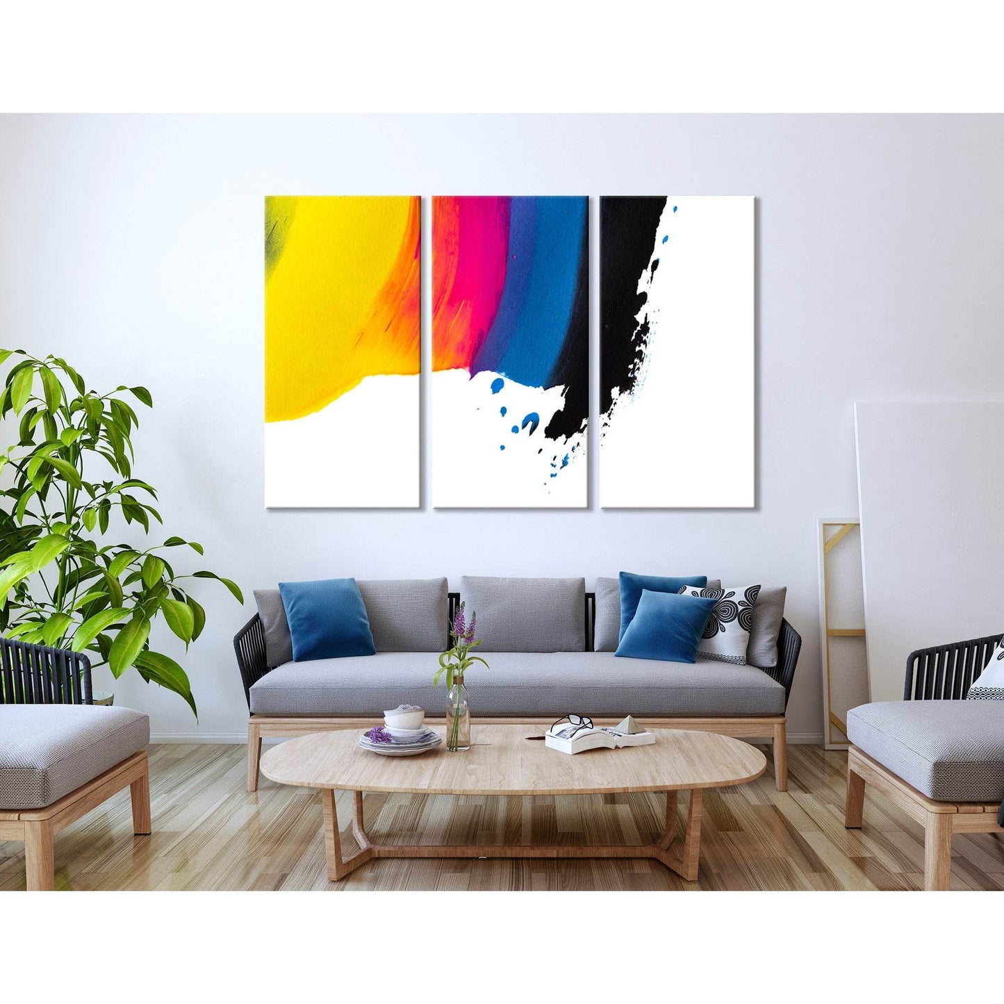 Colors Of Rainbow Abstract №04412 Ready to Hang Canvas PrintCanvas art arrives ready to hang, with hanging accessories included and no additional framing required. Every canvas print is hand-crafted, made on-demand at our workshop and expertly stretched a