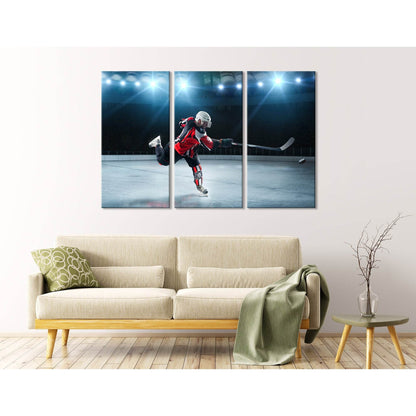 Ice Hockey Player On The Grand Ice Arena №04434 Ready to Hang Canvas PrintCanvas art arrives ready to hang, with hanging accessories included and no additional framing required. Every canvas print is hand-crafted, made on-demand at our workshop and expert