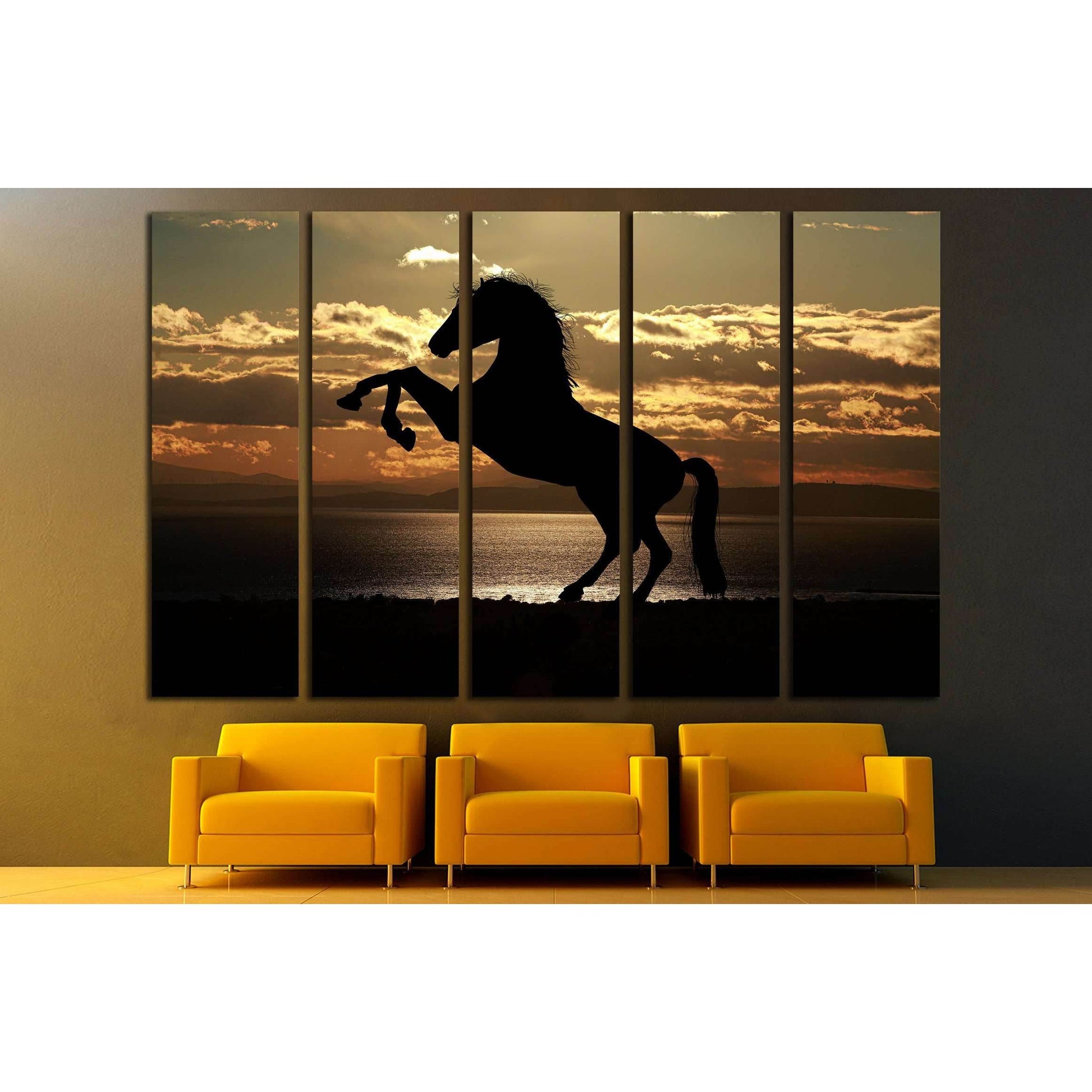 Sunshine and horse wall art №5015Canvas art arrives ready to hang, with hanging accessories included and no additional framing required. Every canvas print is hand-crafted, made on-demand at our workshop and expertly stretched around 100% North American P