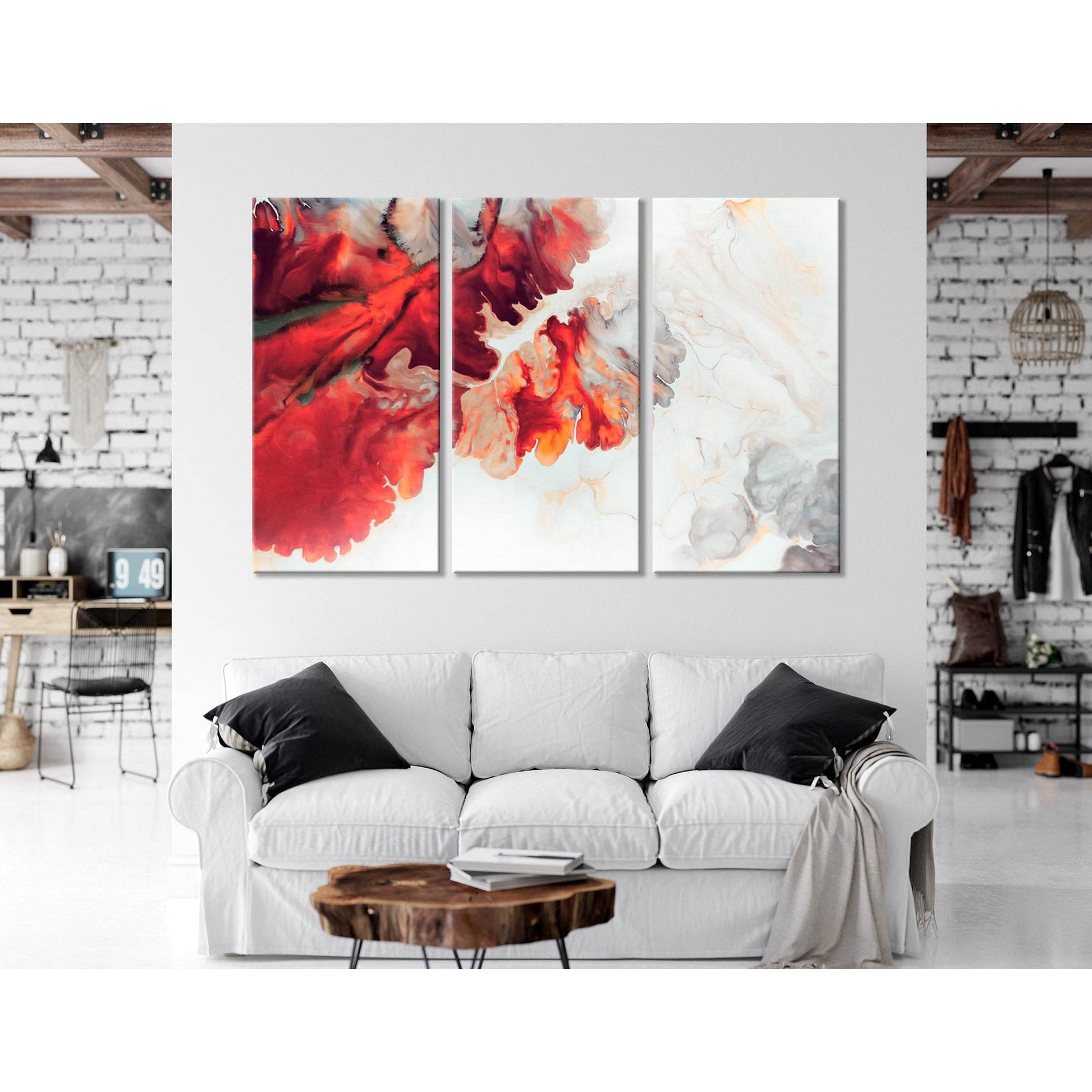 Red And White Abstract №04386 Ready to Hang Canvas PrintCanvas art arrives ready to hang, with hanging accessories included and no additional framing required. Every canvas print is hand-crafted, made on-demand at our workshop and expertly stretched aroun