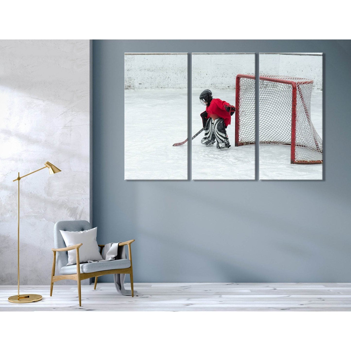 Goalkeeper On The Ice, Kids Hockey №04448 Ready to Hang Canvas PrintCanvas art arrives ready to hang, with hanging accessories included and no additional framing required. Every canvas print is hand-crafted, made on-demand at our workshop and expertly str