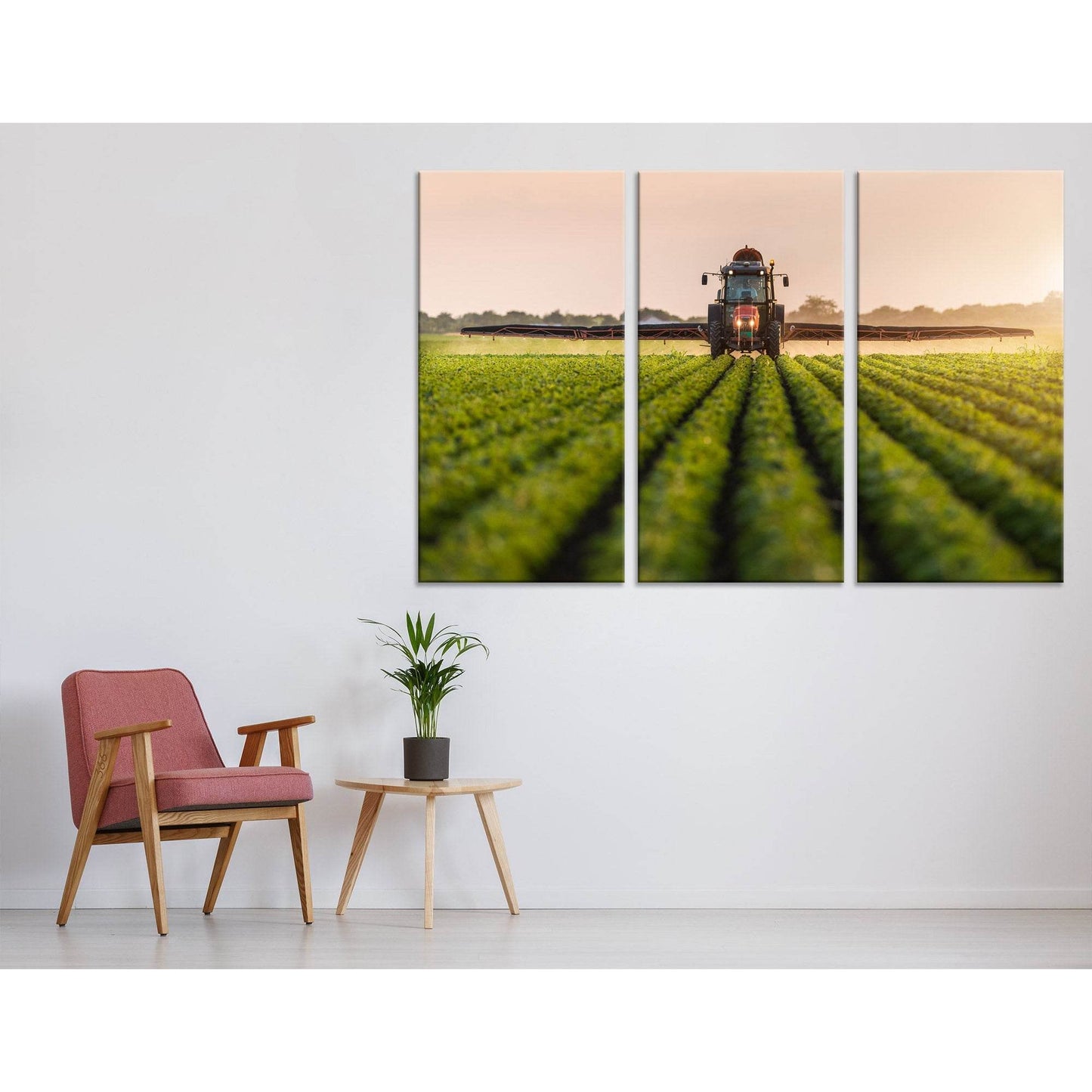 Tractor On The Green Plantation Of Soy №04243 Ready to Hang Canvas PrintCanvas art arrives ready to hang, with hanging accessories included and no additional framing required. Every canvas print is hand-crafted, made on-demand at our workshop and expertly