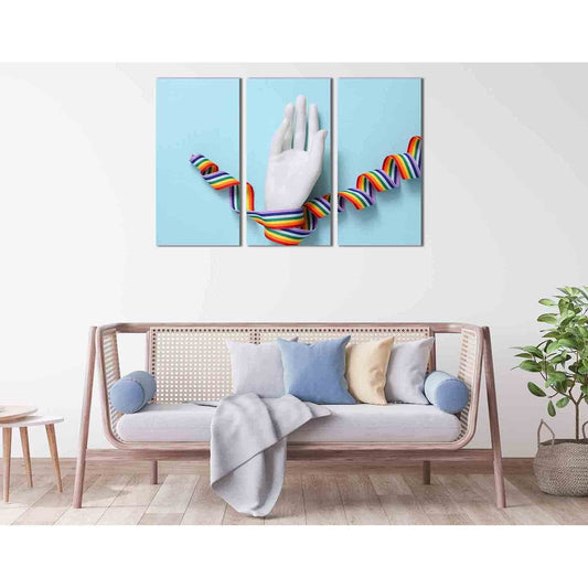 Rainbow lgbt ribbon №2135 Ready to Hang Canvas PrintCanvas art arrives ready to hang, with hanging accessories included and no additional framing required. Every canvas print is hand-crafted, made on-demand at our workshop and expertly stretched around 10