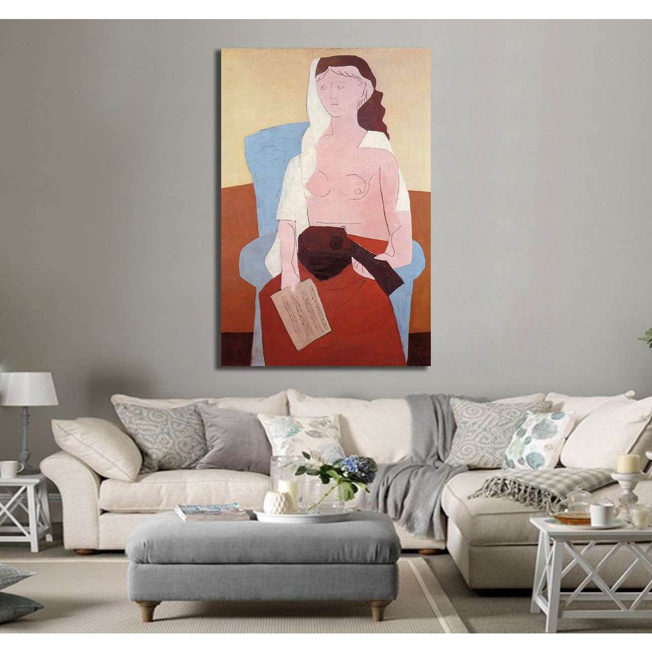 Pablo Picasso, Woman with a mandolin - Canvas printCanvas art arrives ready to hang, with hanging accessories included and no additional framing required. Every canvas print is hand-crafted, made on-demand at our workshop and expertly stretched around 100