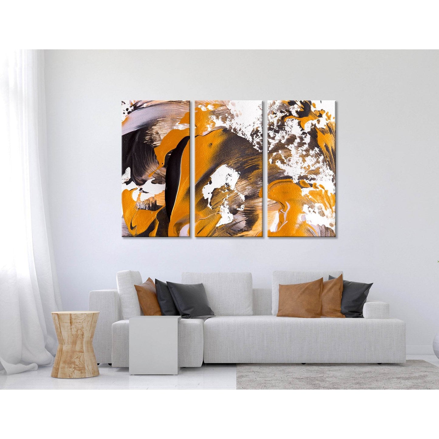 Orange, White And Black Stylish Abstract №04410 Ready to Hang Canvas PrintCanvas art arrives ready to hang, with hanging accessories included and no additional framing required. Every canvas print is hand-crafted, made on-demand at our workshop and expert