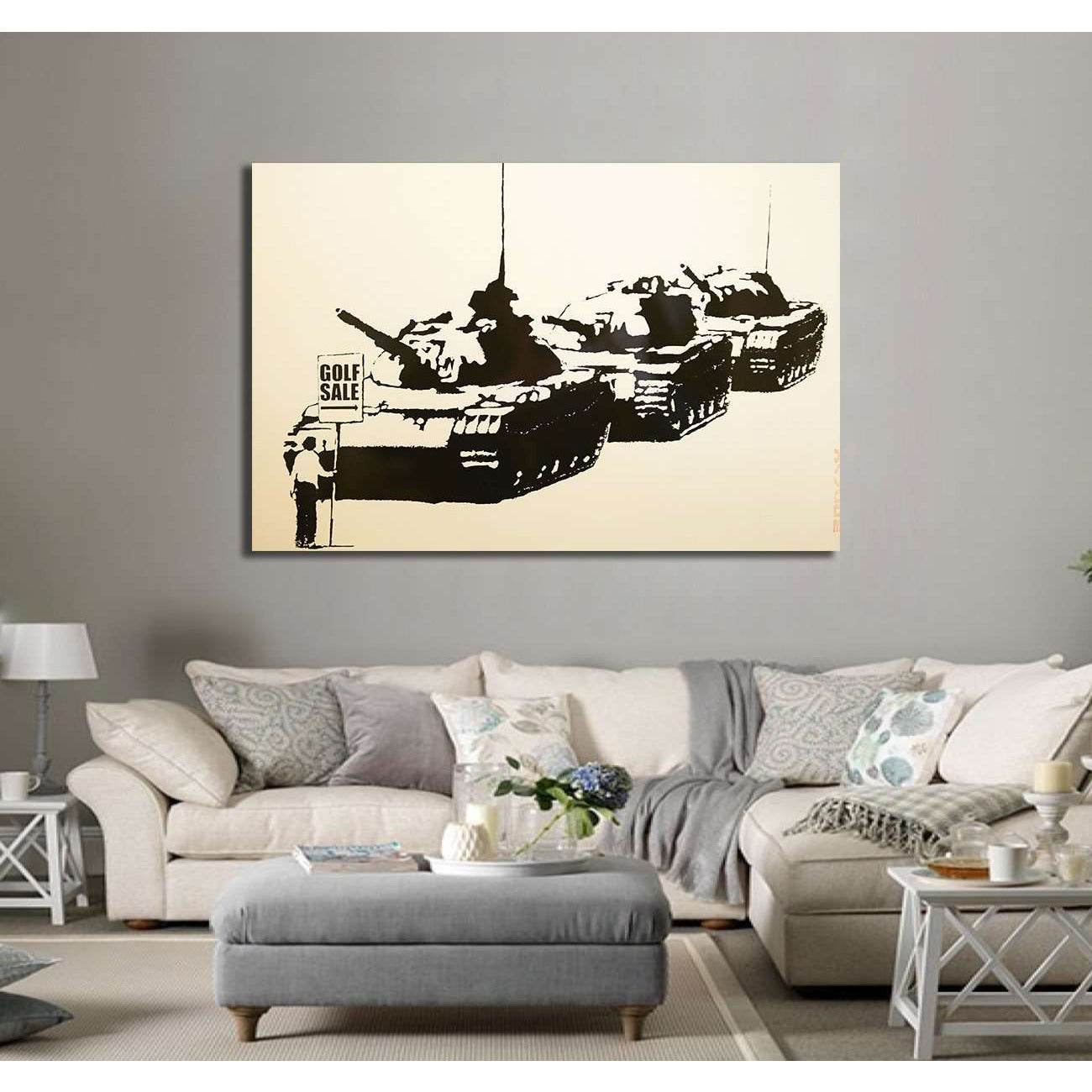Banksy Golf sale for sale - Canvas printCanvas art arrives ready to hang, with hanging accessories included and no additional framing required. Every canvas print is hand-crafted, made on-demand at our workshop and expertly stretched around 100% North Ame