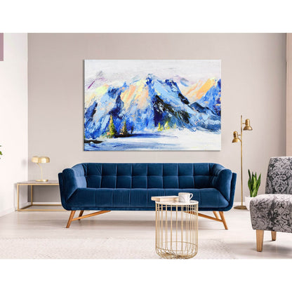 Snow-capped Mountains Abstract №04253 Ready to Hang Canvas PrintCanvas art arrives ready to hang, with hanging accessories included and no additional framing required. Every canvas print is hand-crafted, made on-demand at our workshop and expertly stretch