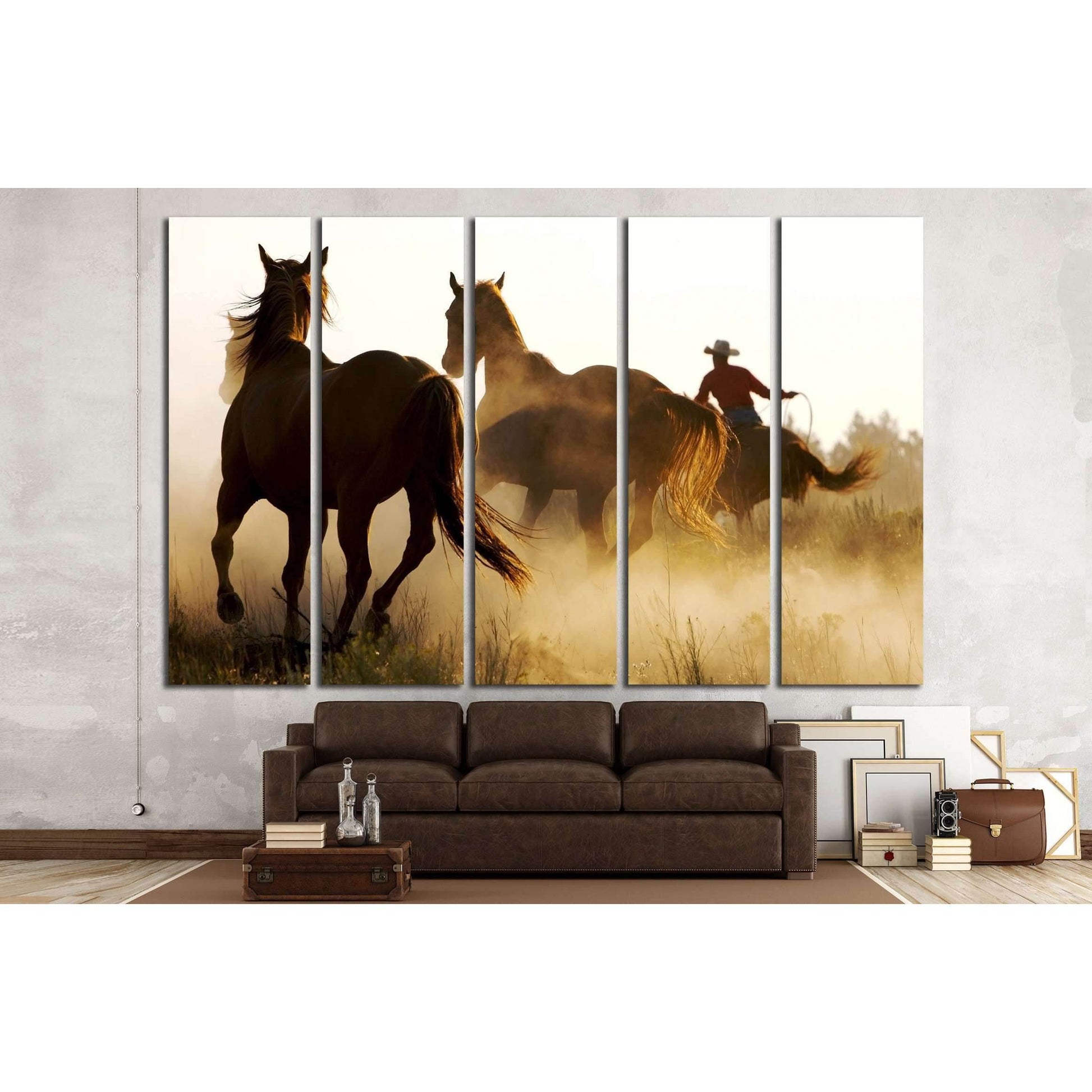 Running horses wall art №5004Canvas art arrives ready to hang, with hanging accessories included and no additional framing required. Every canvas print is hand-crafted, made on-demand at our workshop and expertly stretched around 100% North American Pine