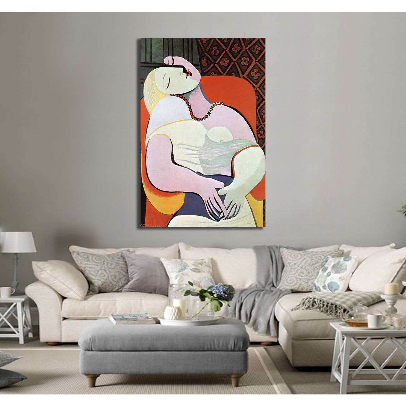 Pablo Picasso, Woman asleep in an armchair - Canvas printCanvas art arrives ready to hang, with hanging accessories included and no additional framing required. Every canvas print is hand-crafted, made on-demand at our workshop and expertly stretched arou