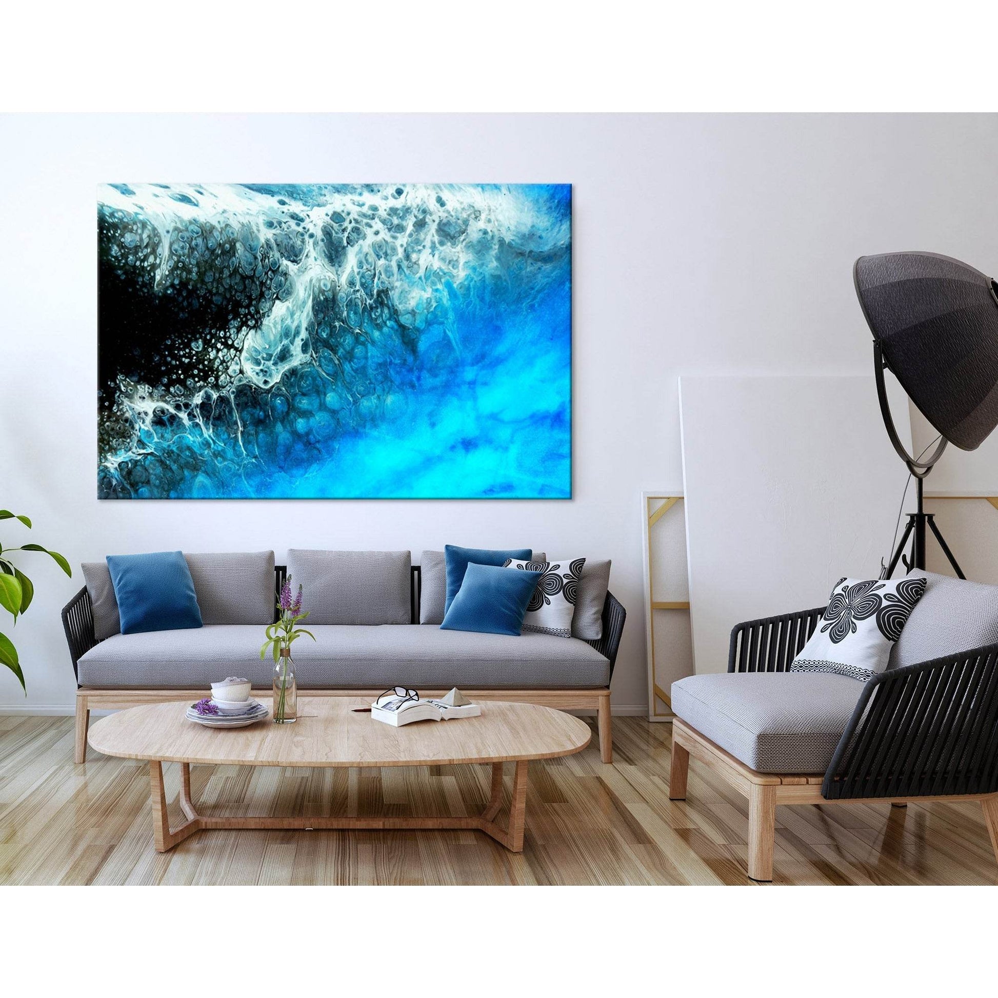 Storm In The Ocean Abstract №04304 Ready to Hang Canvas PrintCanvas art arrives ready to hang, with hanging accessories included and no additional framing required. Every canvas print is hand-crafted, made on-demand at our workshop and expertly stretched