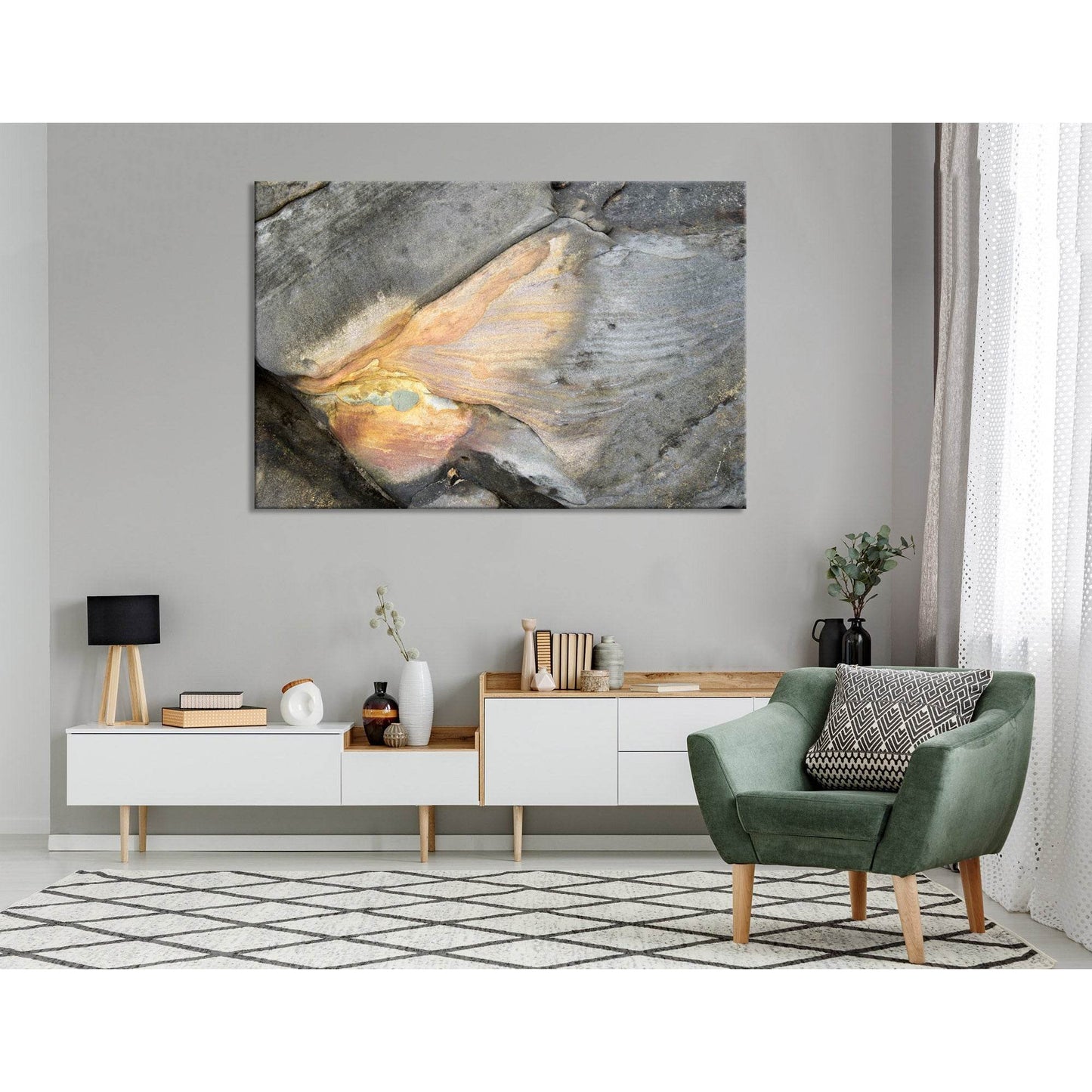 Gray And Orange Abstract №04380 Ready to Hang Canvas PrintCanvas art arrives ready to hang, with hanging accessories included and no additional framing required. Every canvas print is hand-crafted, made on-demand at our workshop and expertly stretched aro