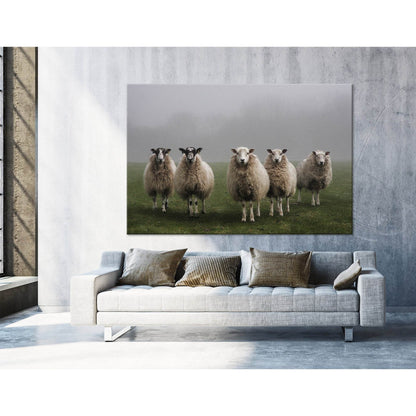 Sheeps In A Field On A Misty Morning In Dorset. №04248 Ready to Hang Canvas PrintCanvas art arrives ready to hang, with hanging accessories included and no additional framing required. Every canvas print is hand-crafted, made on-demand at our workshop and
