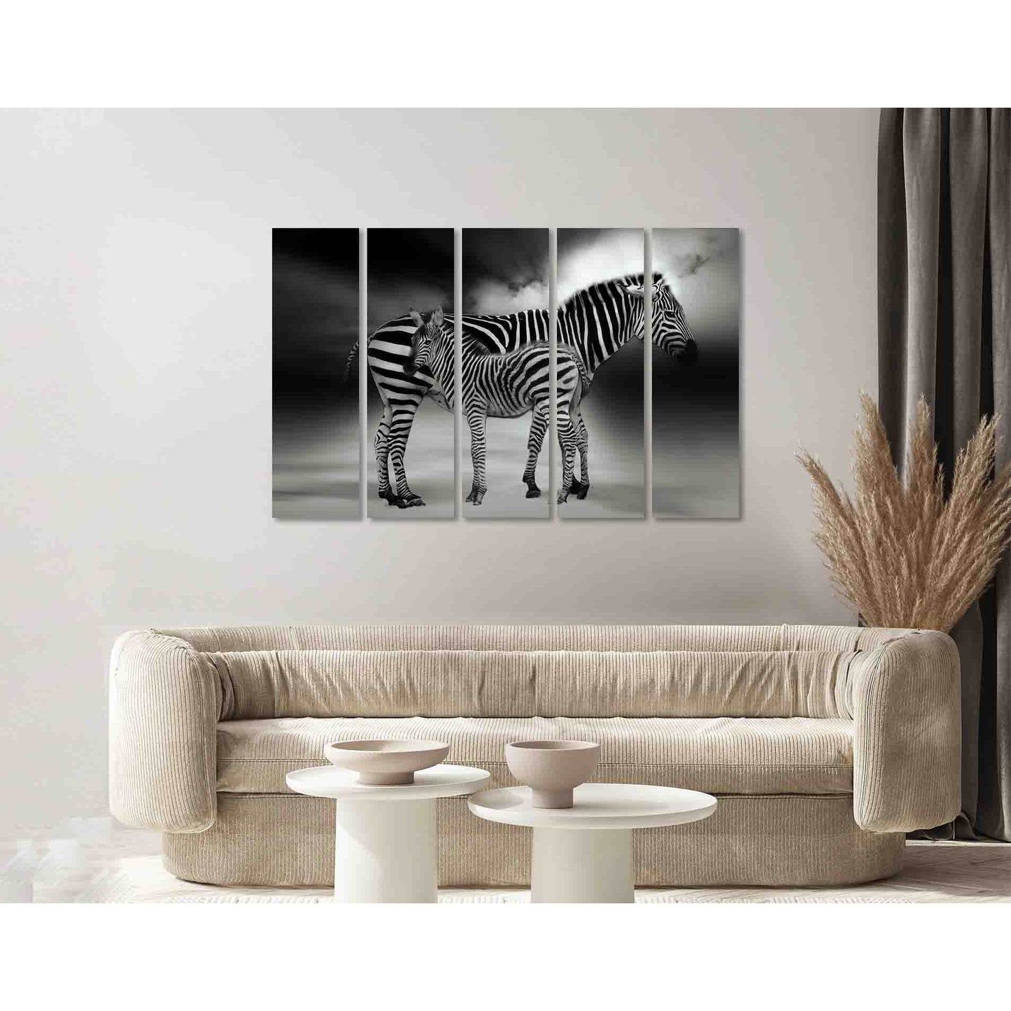 Two cute zebras №D2812 Ready to Hang Canvas PrintCanvas art arrives ready to hang, with hanging accessories included and no additional framing required. Every canvas print is hand-crafted, made on-demand at our workshop and expertly stretched around 100%